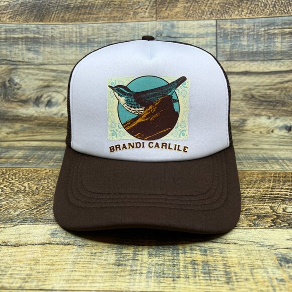 Brandi Carlile Mens Trucker Hat Brown Snapback Folk Rock The Story Joni Mitchell - Picture 2 of 7